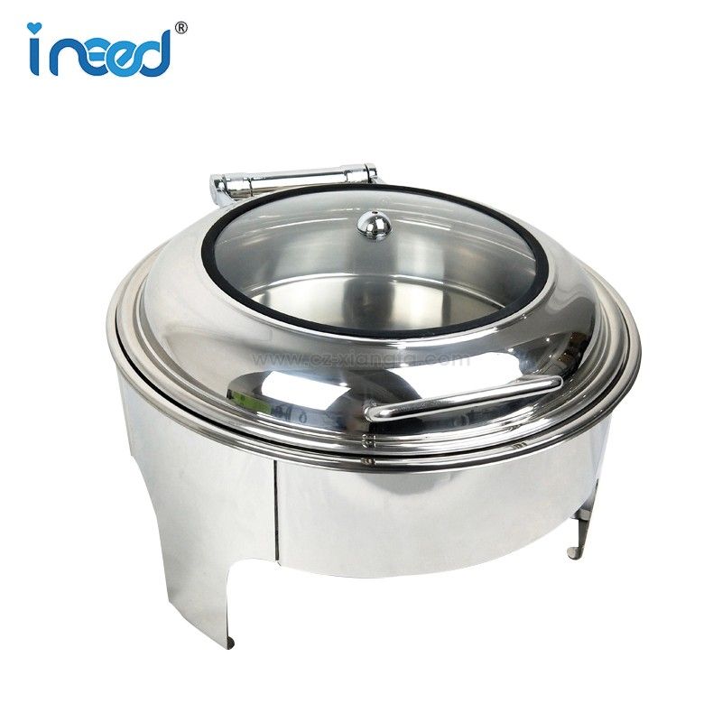 Round Chafing Dish With Glass Lid