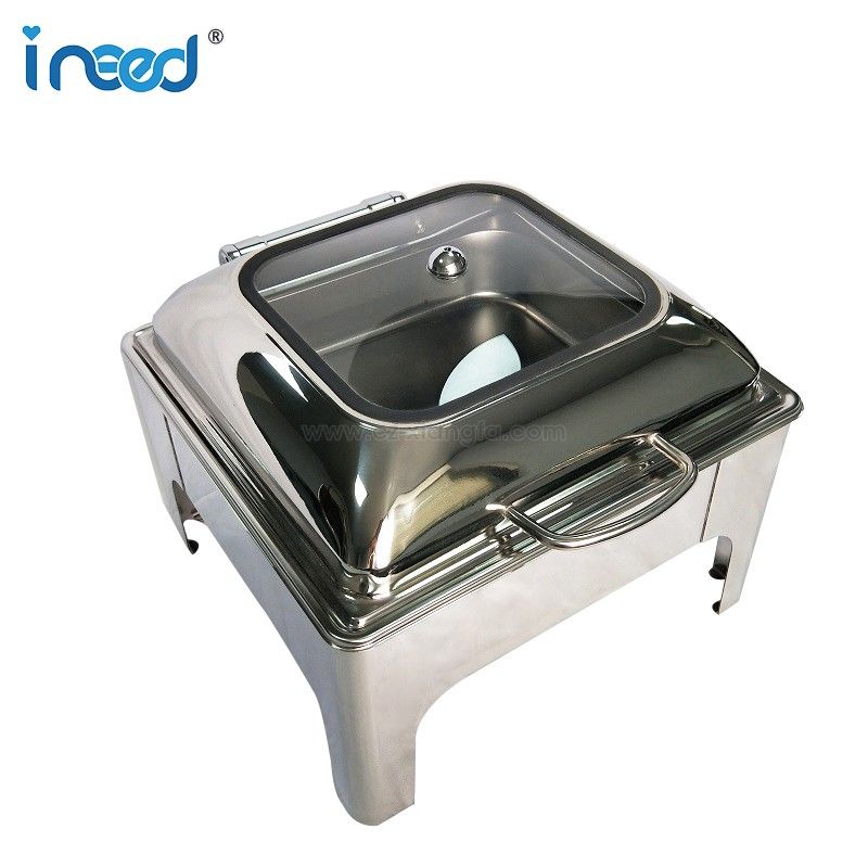 Square Chafing Dish With Glass Lid