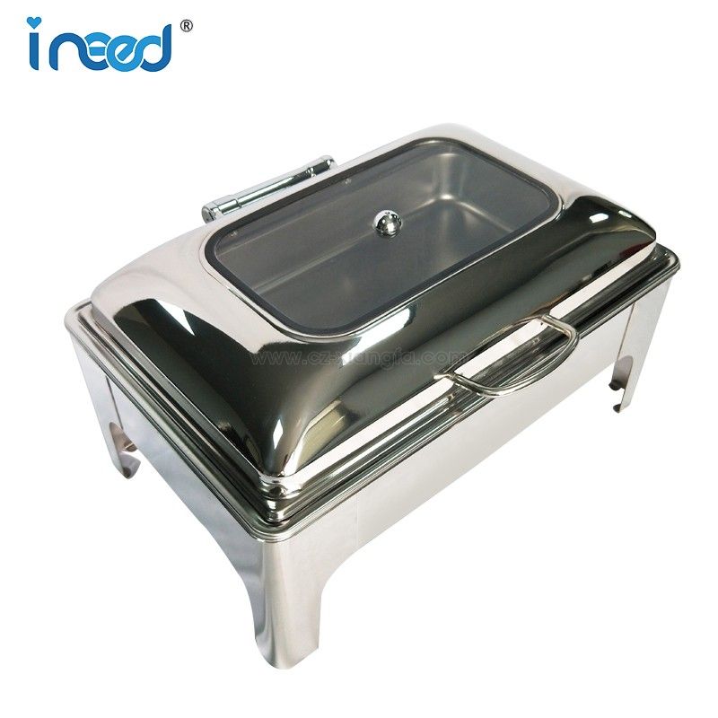 Rectangle Chafing Dish With Glass Lid