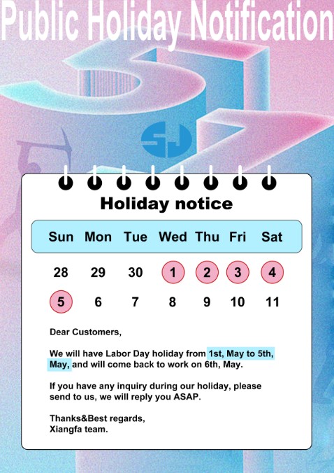 Notice of Labor Day Holiday