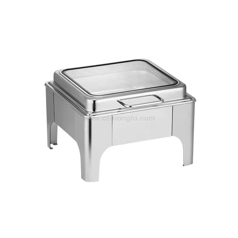 Square Visual glass cover Chafing dish